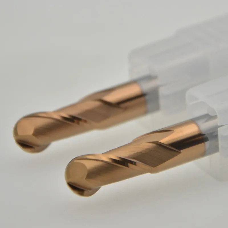 MOSASK 2 Flutes HRC60 ball nose end mill R0 75 R1 0 R1 5 solid Cemented