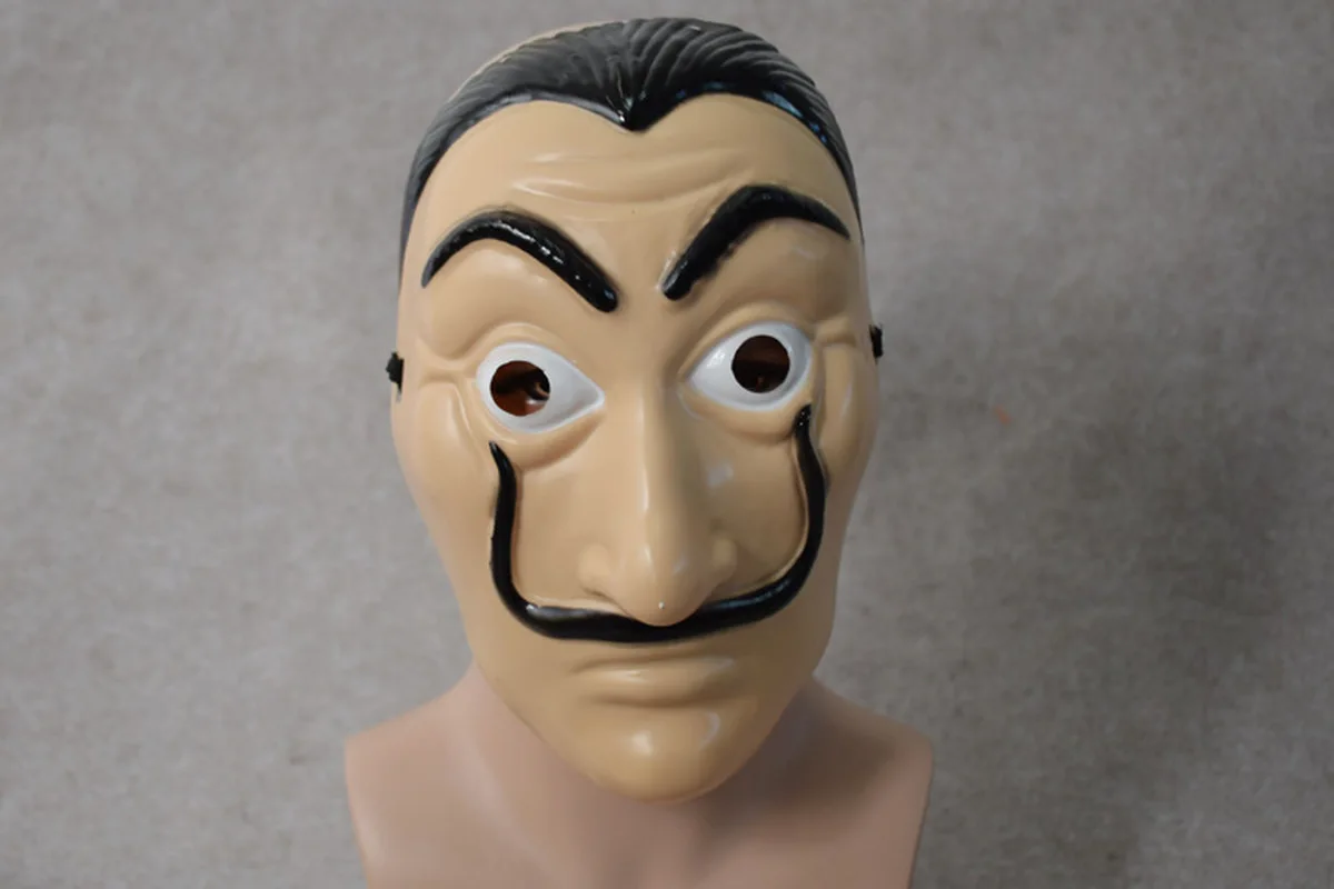 

Halloween Carnival Christmas Dali Mask The House of Paper La Casa De Papel Mask for Men Women Salvador Dali Mask