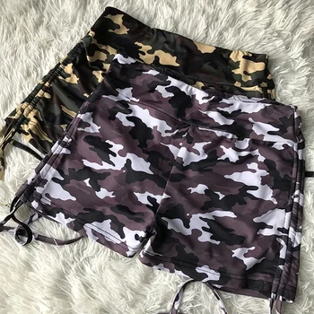 

Shorts Women Summer Shorts Drawstring Camo Trousers Women Camouflage Camo Girl Short Femme Women Skinny High Camouflage Pants