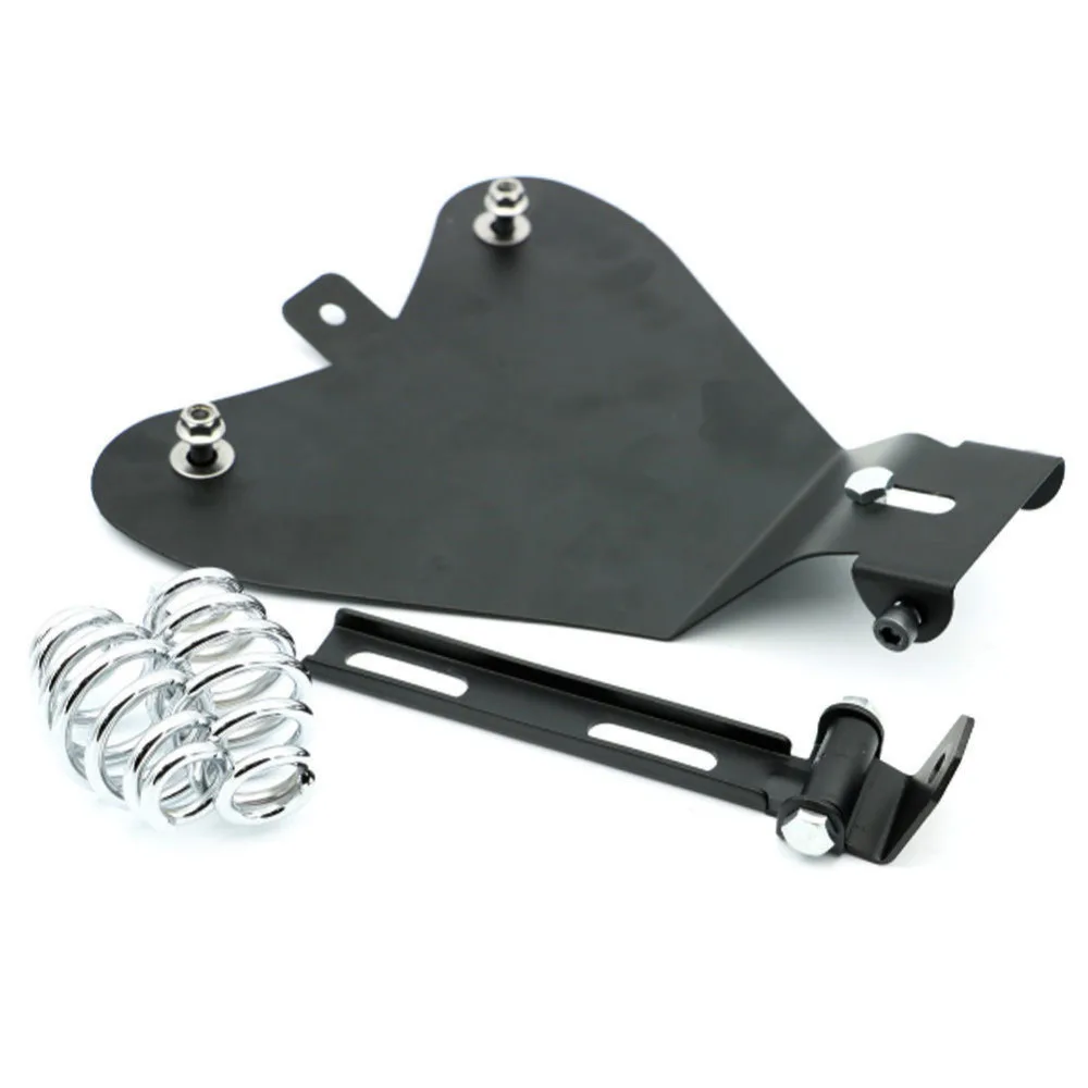 Motorcycle Black Solo Seat Baseplate w/ Springs Bracket Mounting Kit For Harley Sportster XL 883 1200 48 Bobber Chopper