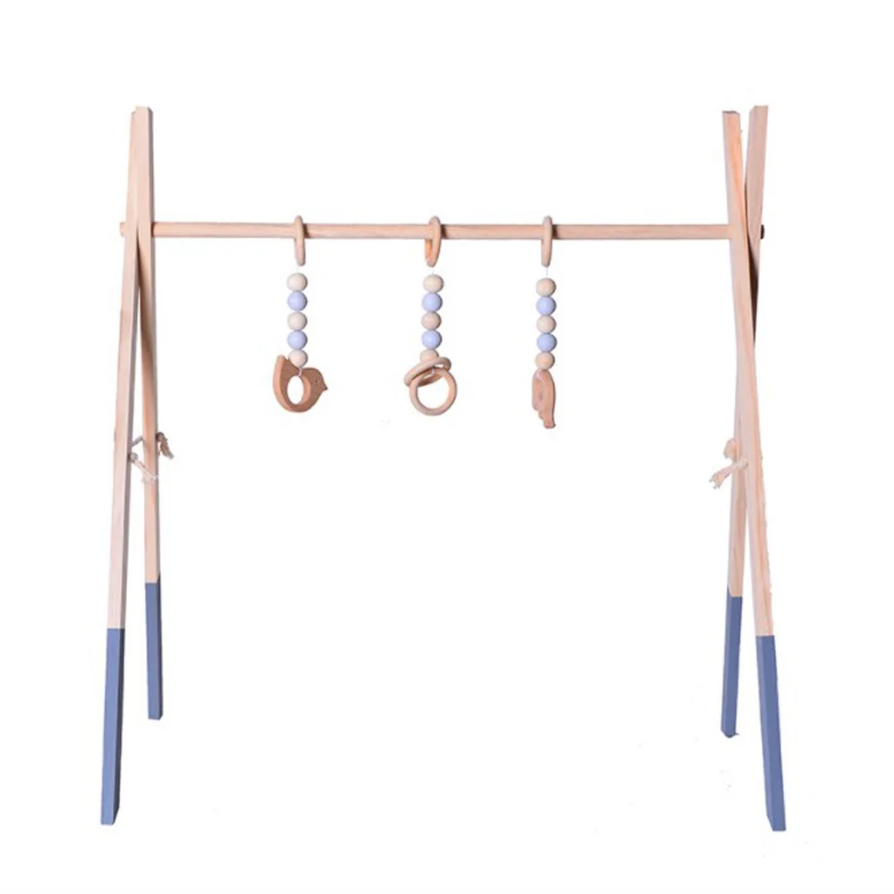 Sensorial do Berçário do Bebê Roupa da Criança Rack de Moldura de Madeira Decoração do Quarto Estilo Nórdico Ginásio Jogo Madeira Anel-pull Brinquedo Quarto Infantil Presente Crianças 6 Cheap Academia de bebê