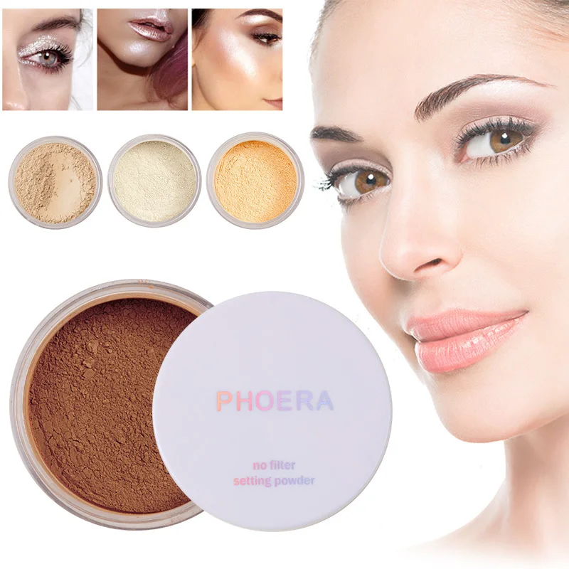 

4 Colors Matte Oil Control Makeup Powder Facial Whitening Brighten Skin Powder Concealer Repair Loose Powder Make Up TSLM1