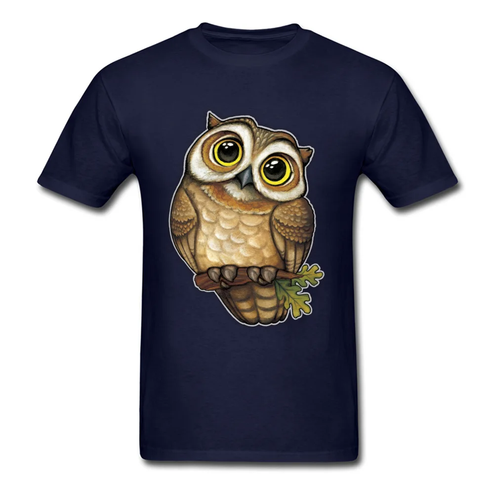 Golden Owl High Quality Men T Shirt Round Neck Short Sleeve 100% Cotton Fabric Tops Shirt Funny Tops T Shirt Drop Shipping Golden Owl navy