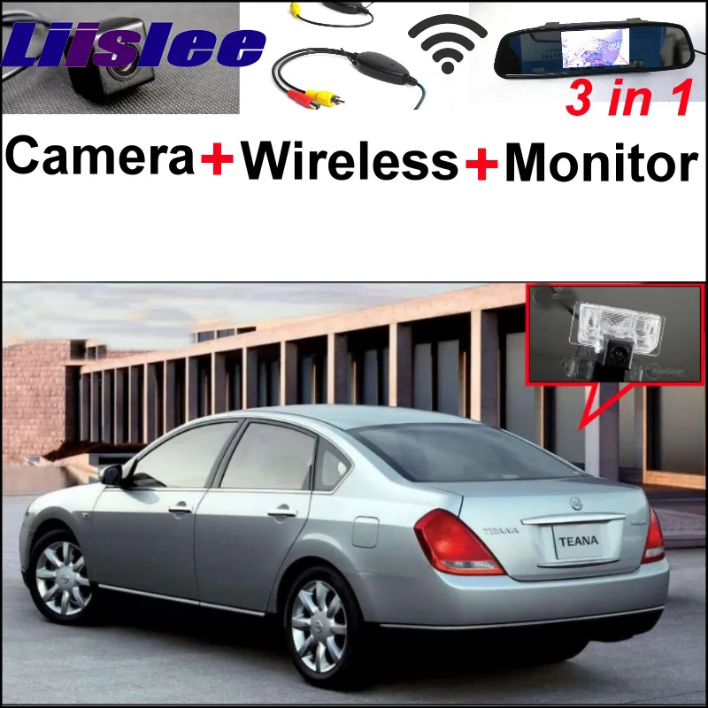

3 in1 Special Rear View Camera + Wireless Receiver + Mirror Monitor Backup Parking System For Nissan TEANA Cefiro 2003~2008