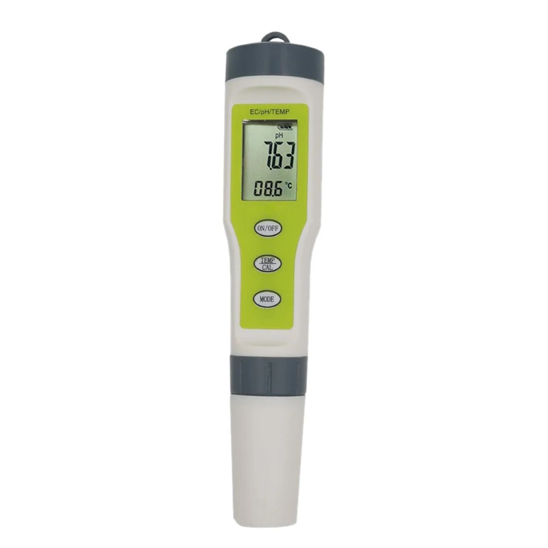 Тестер качества воды цифровой 3 в 1 тест Ec/Ph/Temp тестер тестовая ручка зеленый