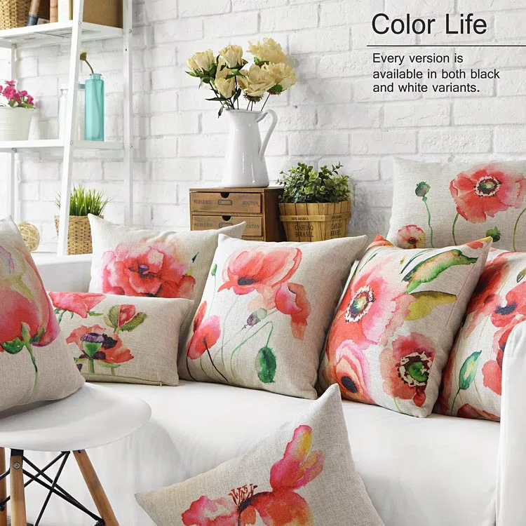 custom made flowers pattern cushions home decor european american style home pillow decoration french tulip sofa
