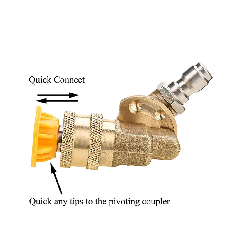 БЫСТРОРАЗЪЕМНАЯ Поворотная муфта для распылителя Мойки под давлением, очистка труднодоступных зон, 4500 фунтов/кв. дюйм, 1/4 дюйма, обновлено