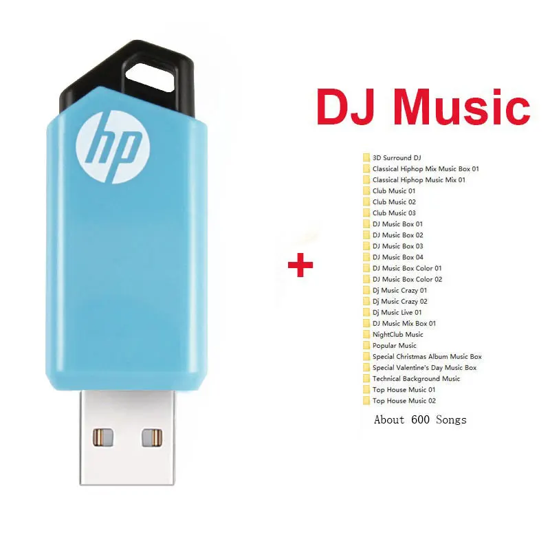 Hp USB флэш-диск 32 Гб Флешка 16 Гб карта памяти DJ Music Thumb drive новая модель V150W Plus OTG диск на клавишных циклах USB ручка 64 ГБ - Цвет: V150W Plus DJ MUSIC