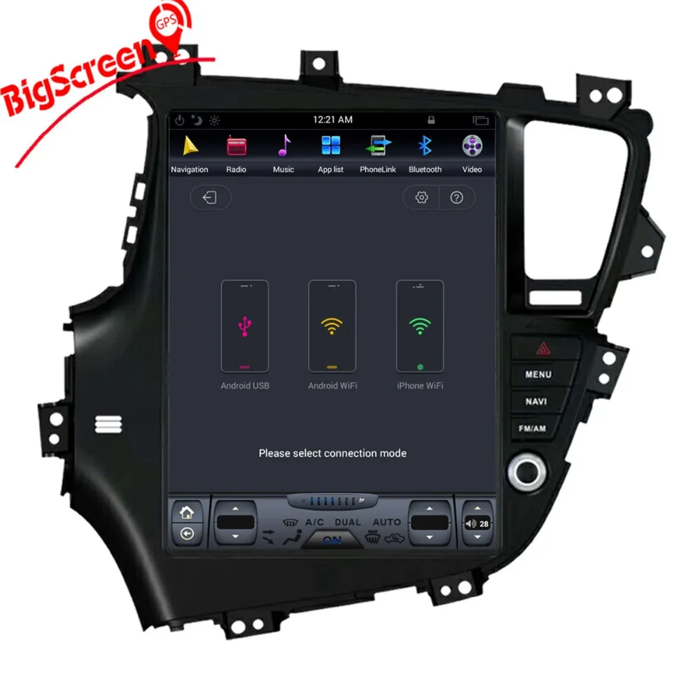 Excellent 12.9 Inch 2 Din Android 6.0 Car No DVD Player GPS Navigation For KIA Optima KIA K5 2010-2013 Radio Steering Wheel Controls UNIT 4