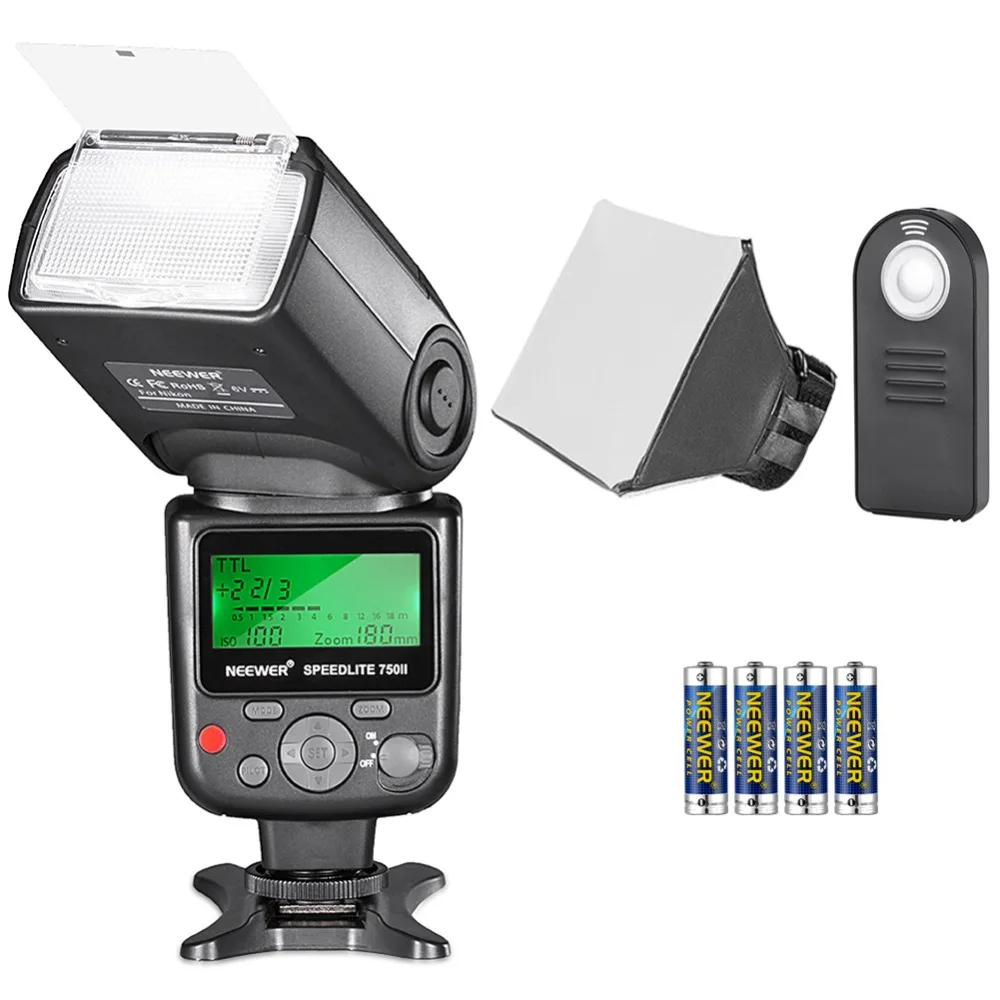 Neewer 750II ttl Speedlite Flash Kit для Nikon с ИК беспроводной пульт дистанционного управления AA батарея диффузор для Nikon D7200 D7100 D7000