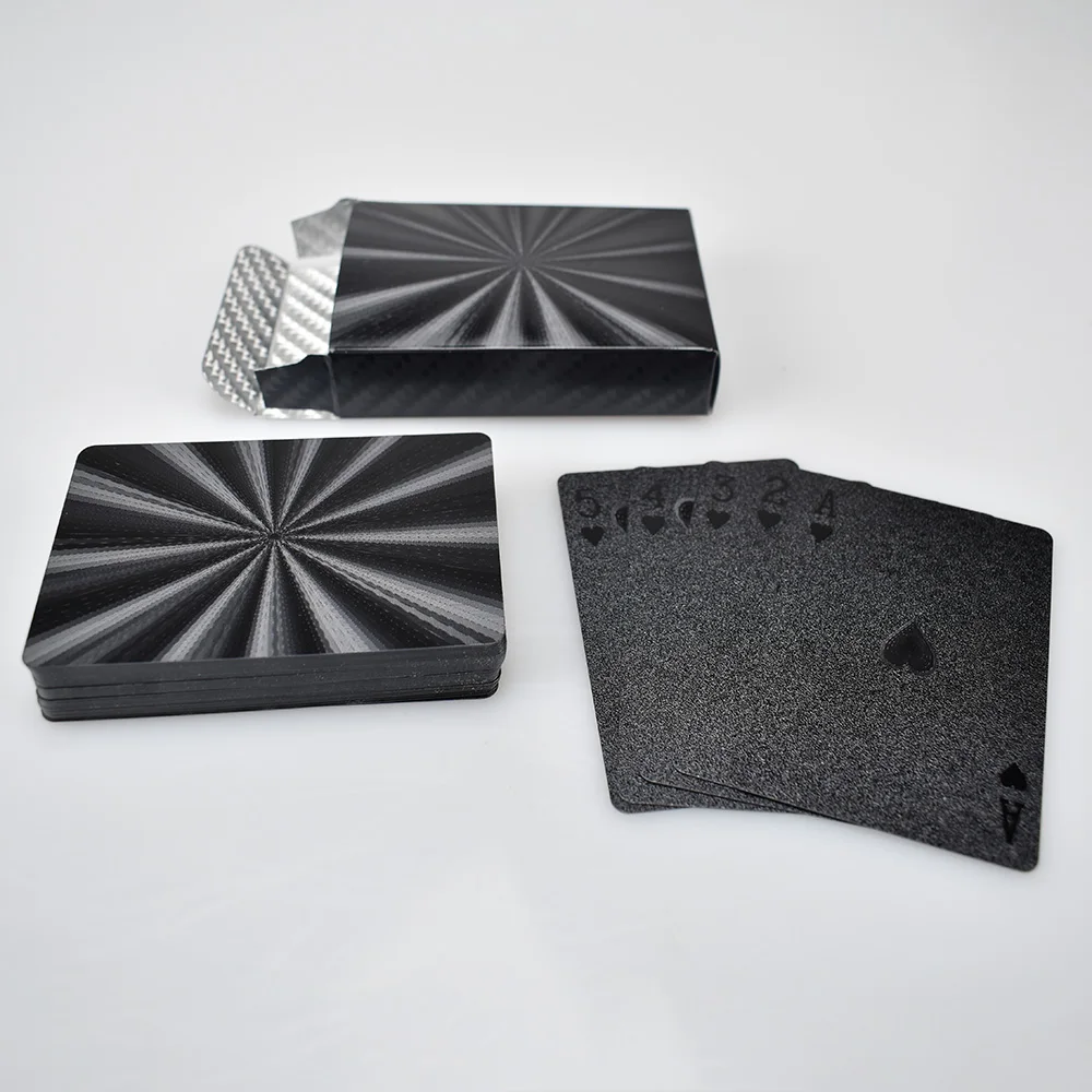 

UBUY High Quality Waterproof PVC Plastic Black radiation Playing Cards