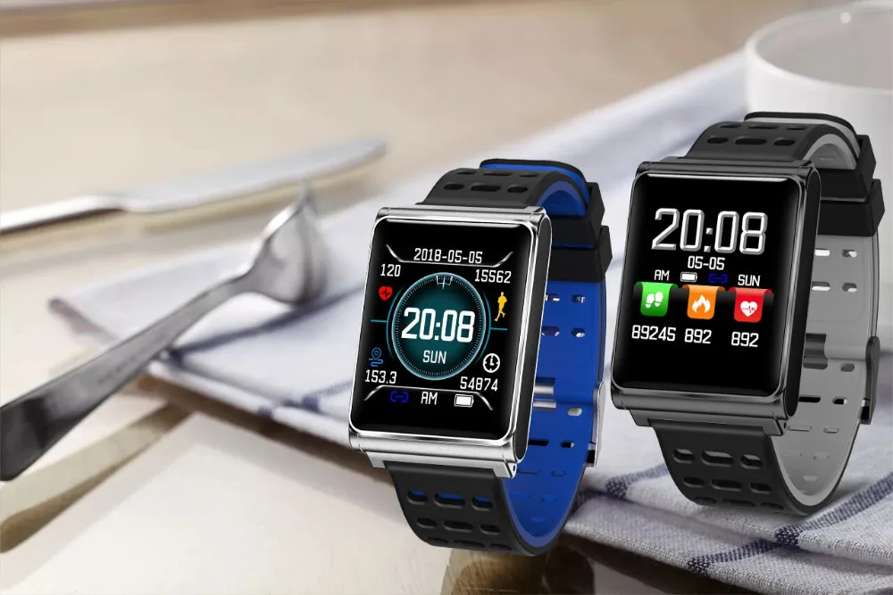 Фитнес Смарт-часы для мужчин трекер сердечного ритма кровяное давление монитор сна для IOS и Android водонепроницаемый цветной экран Smarwatch N98