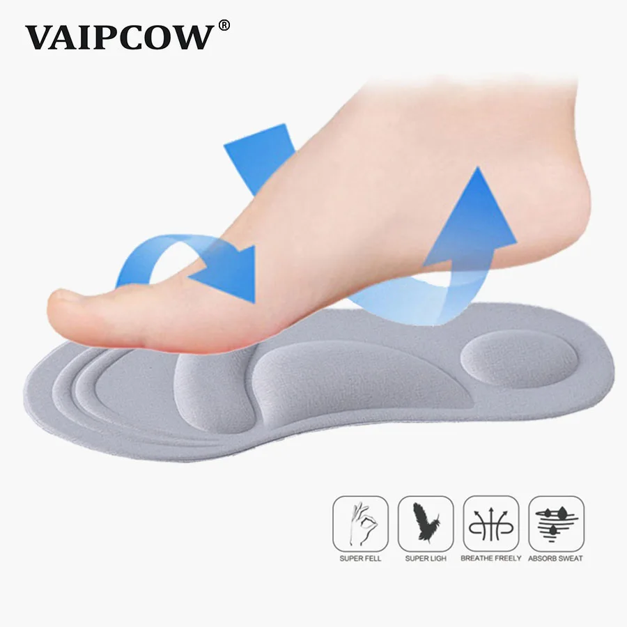 VAIPCOW 4D Memory Foam Orthotic Insole Arch Support Orthopedic Insoles For Shoes Flat Foot Feet Care Sole Shoe Orthopedic Pads