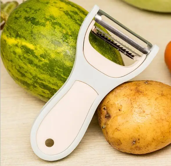 

1PC 2 in 1 Julienne Peeler Vegetable Peeler Double Planing Grater Slicer Carrot Potato Grater Cutter Grinder Gadget OK 0765