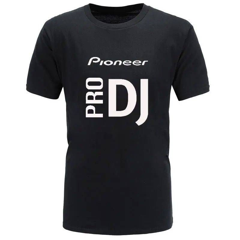 Брендовая Футболка мужская Новая мода Pioneer DJ PRO с буквенным принтом модные футболки с круглым вырезом Мужская футболка с коротким рукавом