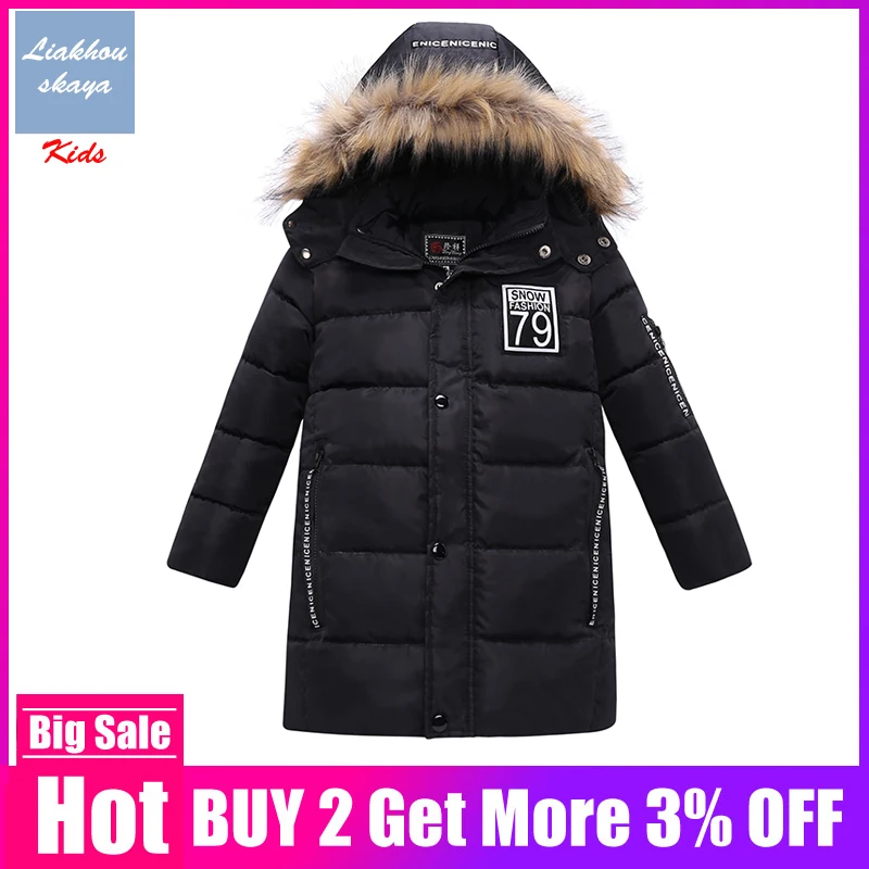 New Fashion Hot Sale Children Russian Parkas Winter Jacket For Boy Korean Clothes Thick Cotton Down Cotton-Padded Coat