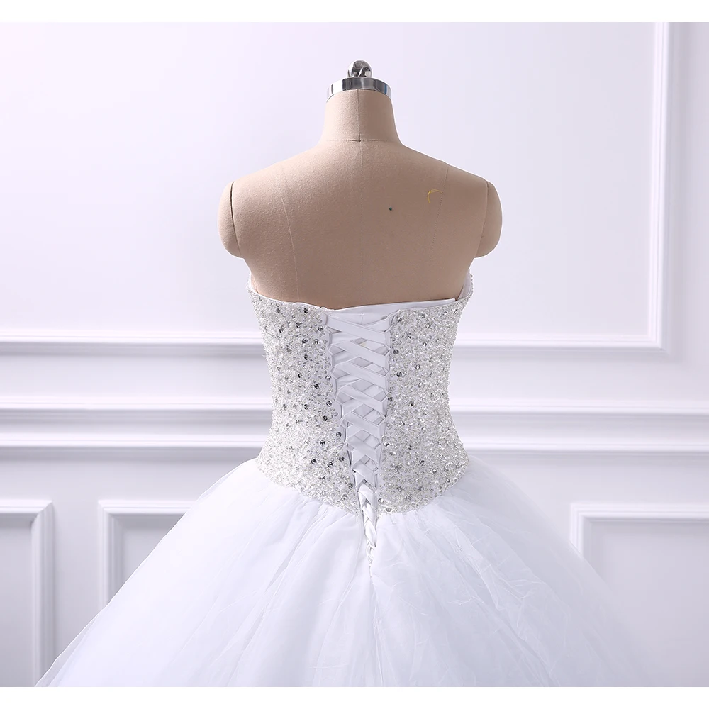 Yiwumensa Бисер торжественные платья Милая свадебное платье длинным шлейфом бальный наряд Vestidos De Noiva заказ невесты платья