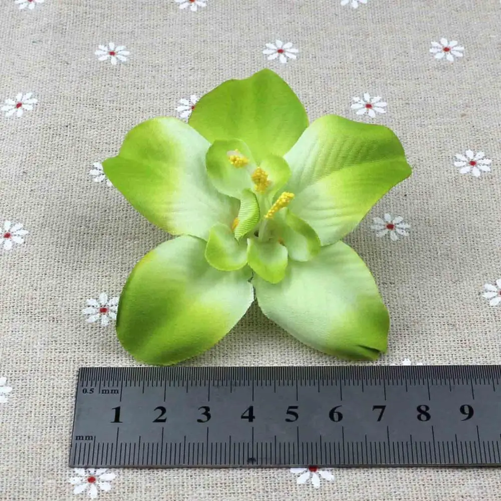 Green Artificial Flower Heads Bulk Flowers Silk Carter orchid 20 Heads For Home Decor Corsage Flowers Cake Topper