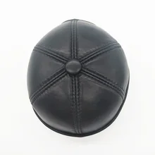 Натуральная кожа ретро шляпа Повседневная шапка помещика овчина шапка тонкая круглая мужская шапка мода зима и осень роскошные шапки CS148