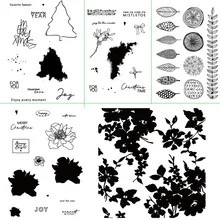 Лист Графический вид прозрачный силиконовый штамп DIY скрапбук/альбом открытка с украшениями изготовление прозрачных штамп поставки