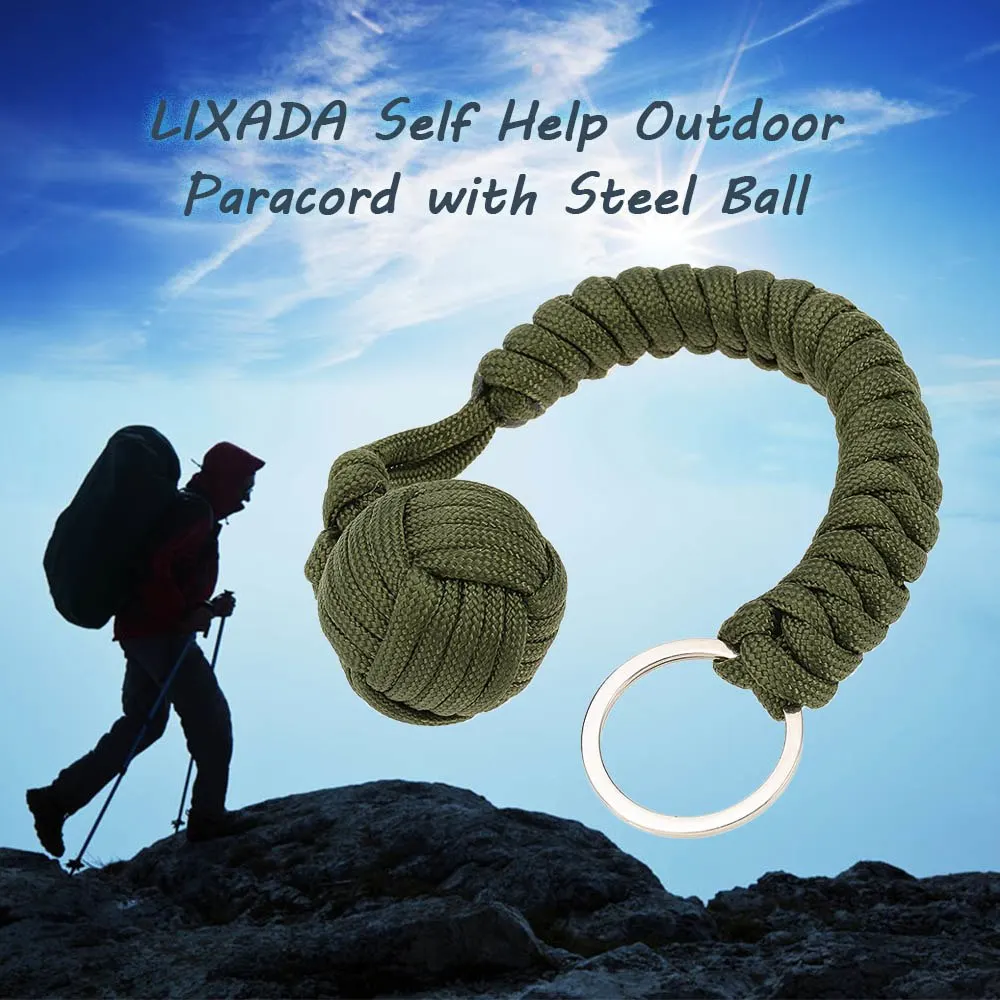 العسكرية الذاتي الانقاذ بقاء سوار الطوارئ Paracord في حبل المظلة الحبل الطوارئ في الهواء الطلق التخييم المشي لمسافات طويلة أداة مفتاح حلقة كيت