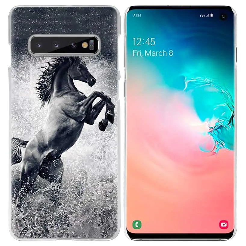 Horse чехол в виде животного для samsung Galaxy S10 5G S10e S9 S8 M30 M20 M10 J4 J6 плюс J8 Note 8 9 чистой твёрдой ПВХ чехол для телефона Fundas - Цвет: 08