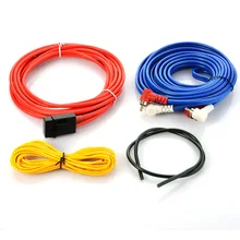4.5m Car Audio Wire RCA Amplifier Subwoofer Cable Speaker Wire Power Cable Fuse Holder Installation Speaker Wire Kit