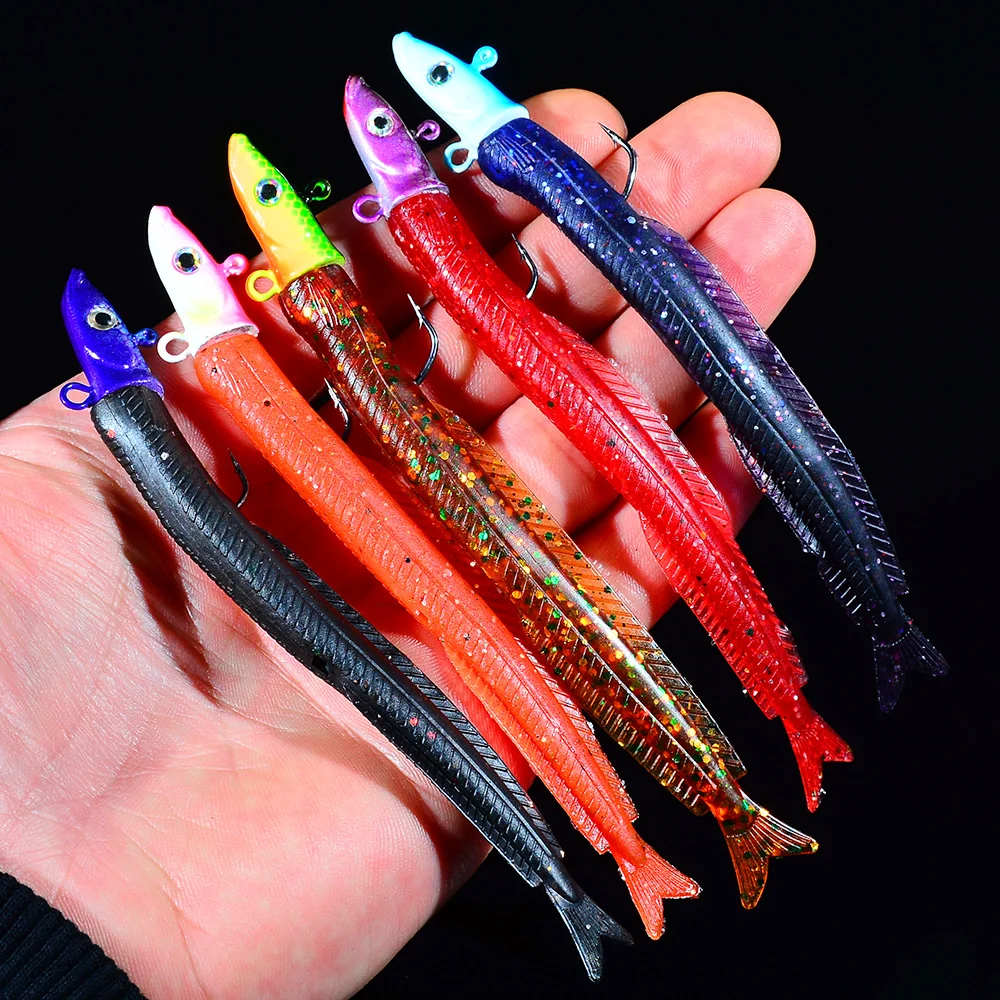 

5pc/Bag fishing lure 0.49oz-13.91g fishing tackle soft bait 5 colors Soft lures 12.5cm-4.92" Fishing bait