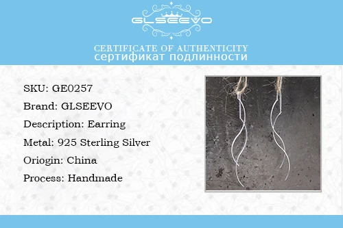 Glseevo S925 серебро волна модные длинные серьги для женщин Стильные волнистые
