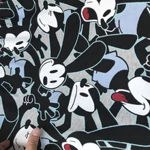 50x150 см классический мультфильм серые длинные уши Микки Мышь Упругие Вязание Хлопок F для пошива DIY лоскутное Толстовка для маленького мальчика одежда