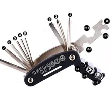 Бренд 15 в 1, набор инструментов для велосипеда, велосипедный Многофункциональный ремонтный набор инструментов, шестигранный спицевой ключ, отвертка для горного цикла