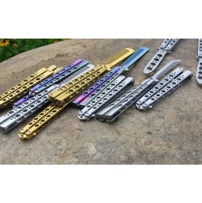 Металлический Гребень для ножей Balisong 4 цвета черный занятий спортом Размер FH 10315: