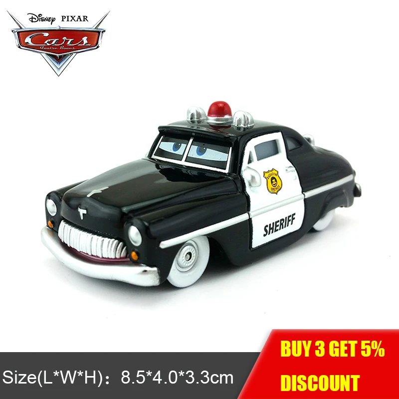 Disney Pixar Cars sherif 1:55 металл литье под давлением развивающие игрушки модель