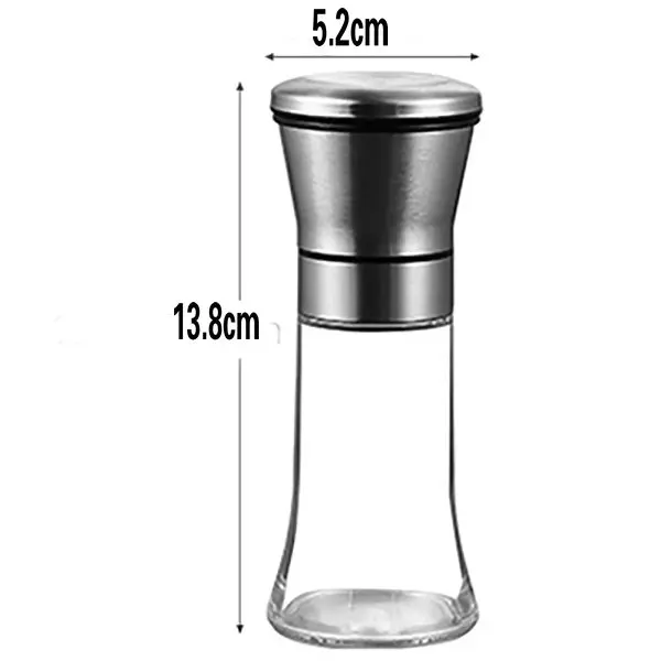 1 шт. ручные Солонка и перцы из нержавеющей стали, мельница для трав петрушки, мельница для перца с регулируемой Керамической шлифовальной машиной - Цвет: A