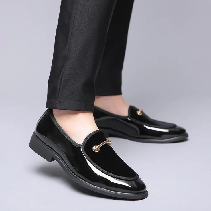 

Shoes Men Leather Flat Casual Shoes New Fashion Slip On Spring Autumn Solid oxford DB096