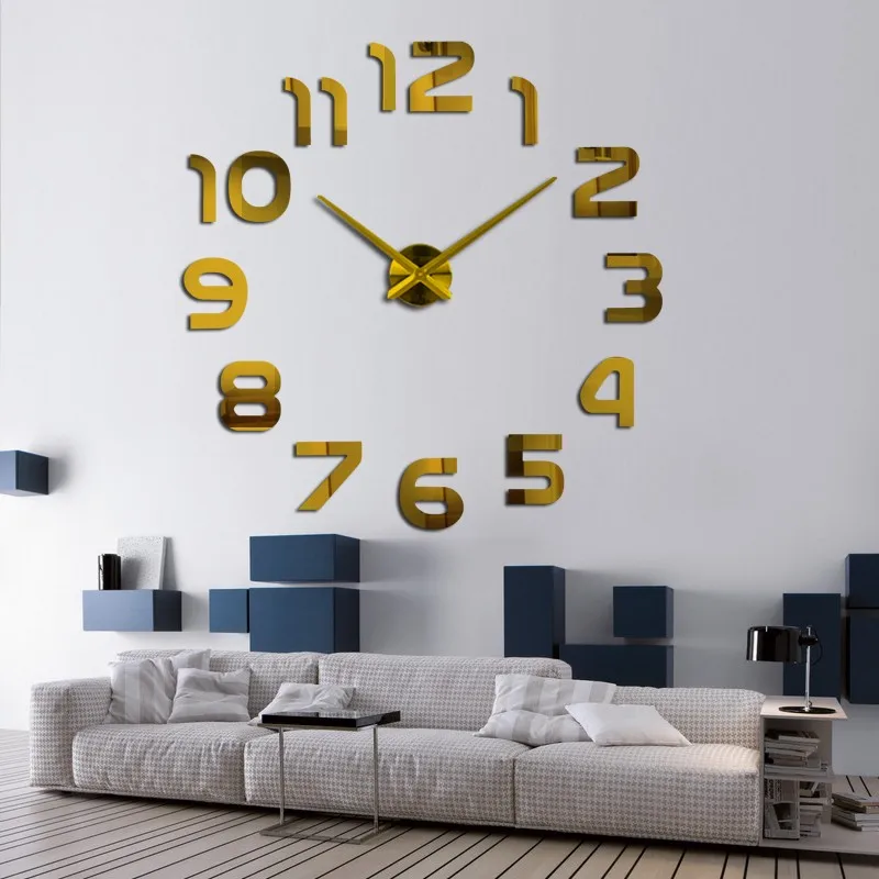 Топ Мода Новинка Современные Часы настенные наклейки часы reloj de pared домашнее украшение horloge иглы кварцевые