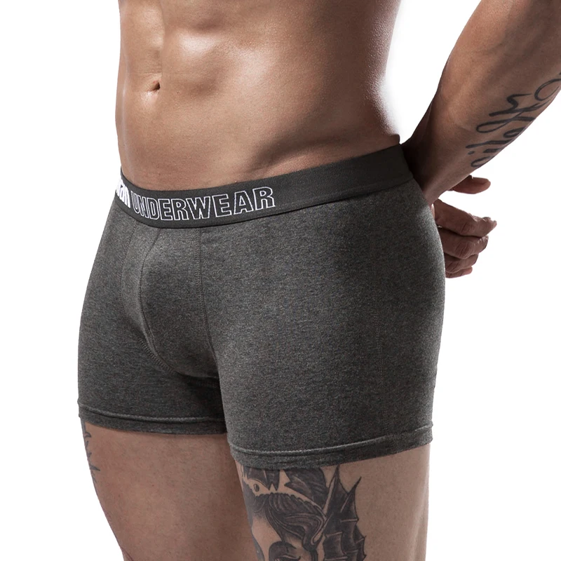 

Fashion Men Boxers Underwear Cotton Man Breathable Shorts Boxer Pure Color Underpants boxerer hombre ropa interior hombre