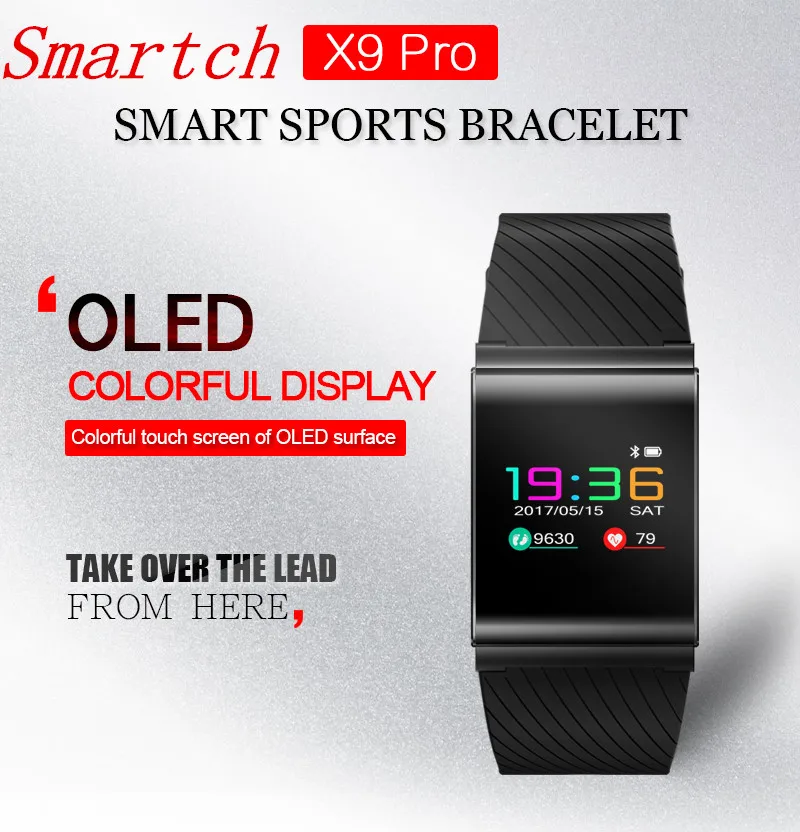 Smartch X9 Pro Smart Bracelet Wristband IP67 Professional Blood Pressure Sleep Monitor Sport Swimming G Sensor