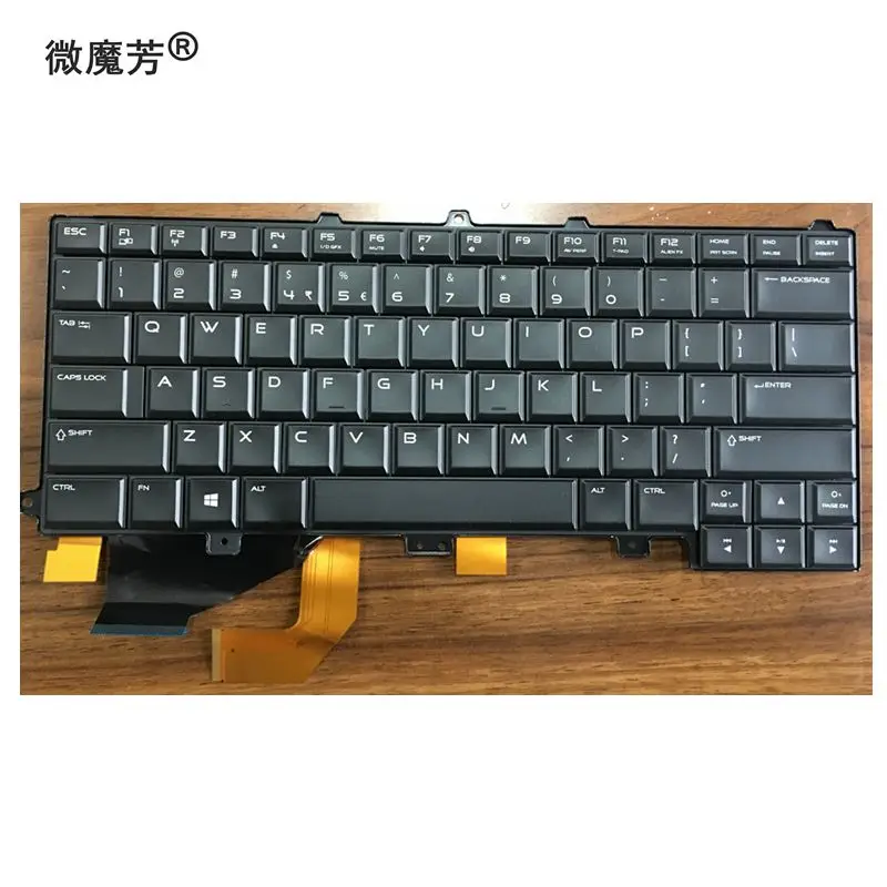 QH США новая клавиатура для ноутбука DELL Alienware M14X R3 с подсветкой | Компьютеры и офис