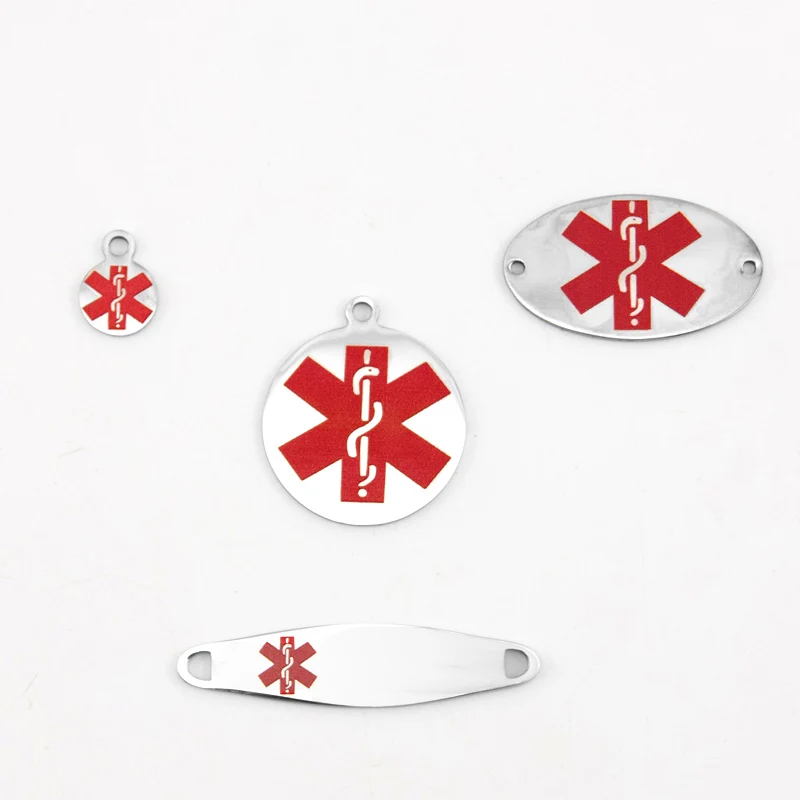 

Red Snaky Rod Round Charms Star of Life Pendant Symbol of the Medical Alert DIY Jewelry Making Pingente Bracelet Wholesale 10pcs