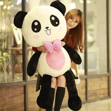 large 120cm love heart bowtie panda plush toy panda doll soft hugging pillow birthday gift, Xmas gift c585
