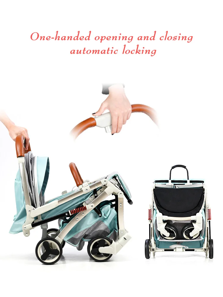 Детская коляска может сидеть на лежачем ультра-светильник, переносные складные амортизаторы, детская коляска с зонтиком