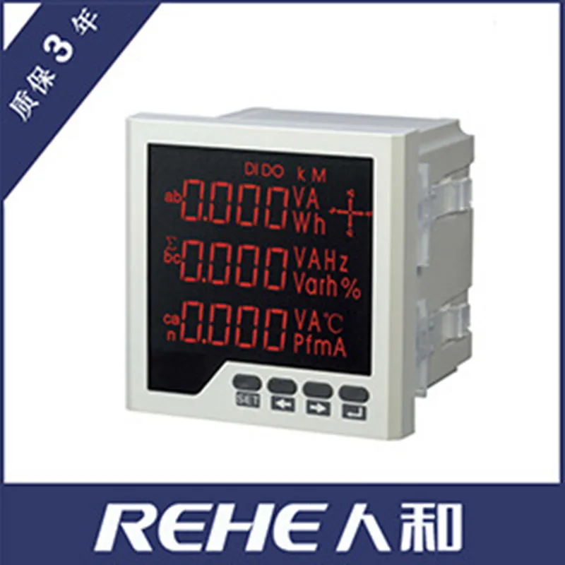 Embedded Multi-purpose Power Meter LED Digital 3 Phase voltmeter ammeter AC Voltage Current Power Factor Frequency Measurement 1