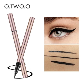 O.TWO.O negro líquido delineador de ojos de Super resistente al agua duradera de trazador de líneas del ojo fácil de usar maquillaje de ojos cosméticos herramientas