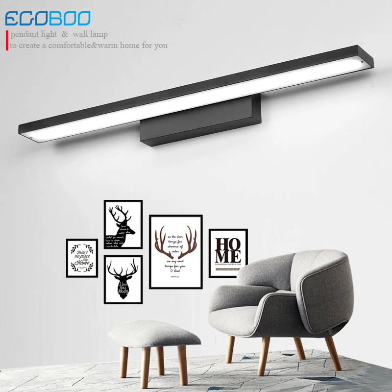 EGOBOO Modern Aluminum LED Wall Lights bulb Sconces 85-265V AC home decor restroom bathroom bedroom wall lamp hotel lamp lights