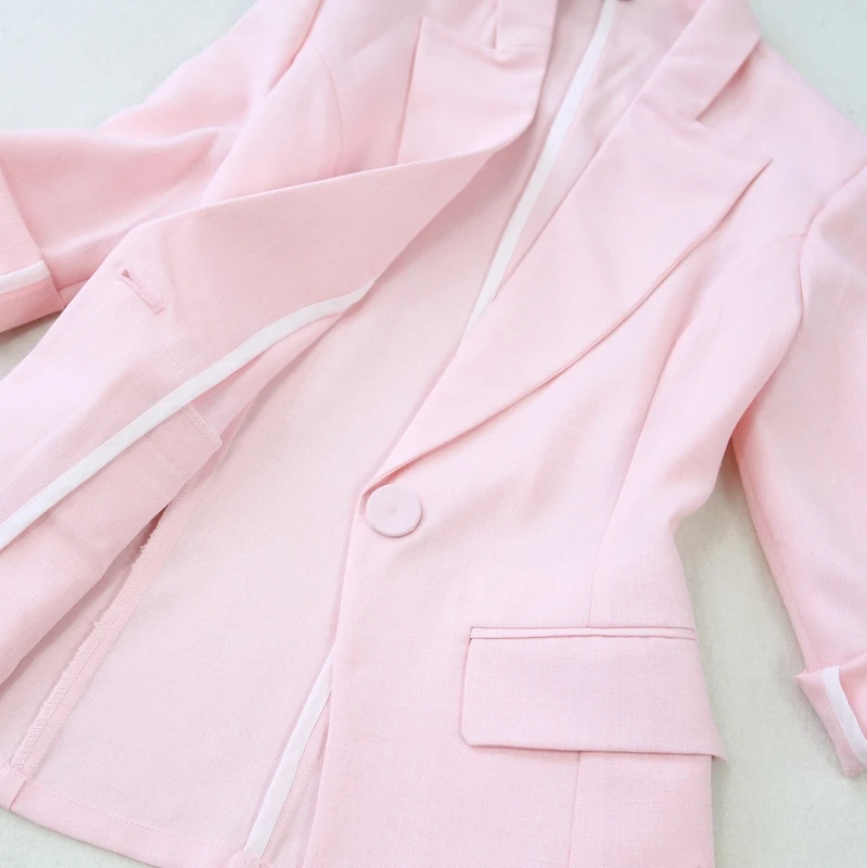 Pink two piece office lady suits skinny bodycon pencil Pink two piece office lady suits skinny bodycon pencil