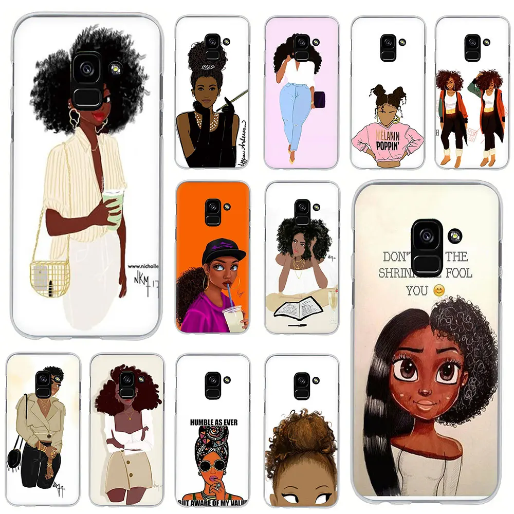 

Black Girl Magic Melanin Poppin Coque Shell Hard phone cover case for Galaxy A3 5 2017 A6 7 8 9 2018 A10S 20S 30S 40S 50S 60 70