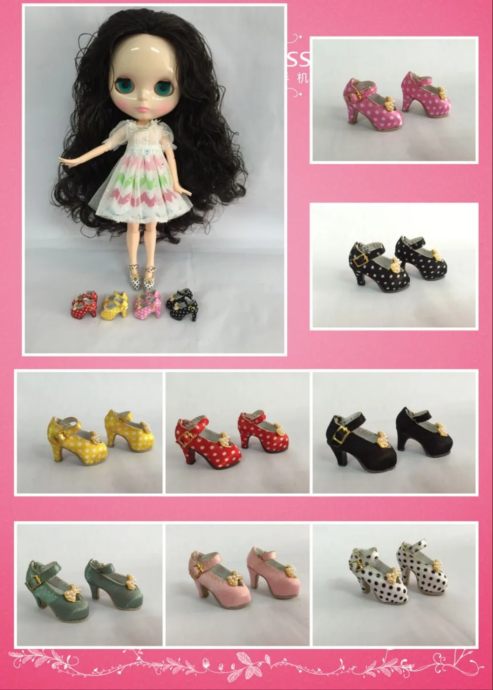

Dolls shoes for blyth Azone OB doll licca doll etc Length:2.8cm