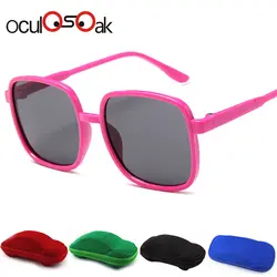Oculosoak новый фирменный дизайн детские солнцезащитные очки мальчики девочки квадратные негабаритные солнцезащитные очки детское Зеркало