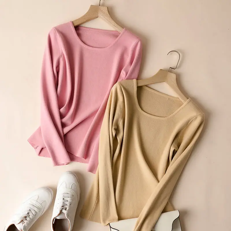 2019 New Spring and Autumn Fashion Cashmere Sweater Women's Pullovers square neck Sweaters Women's Pure Basic Sweater 2019 New Spring and Autumn Fashion Cashmere Sweater Women's Pullovers square neck Sweaters Women's Pure Basic Sweater